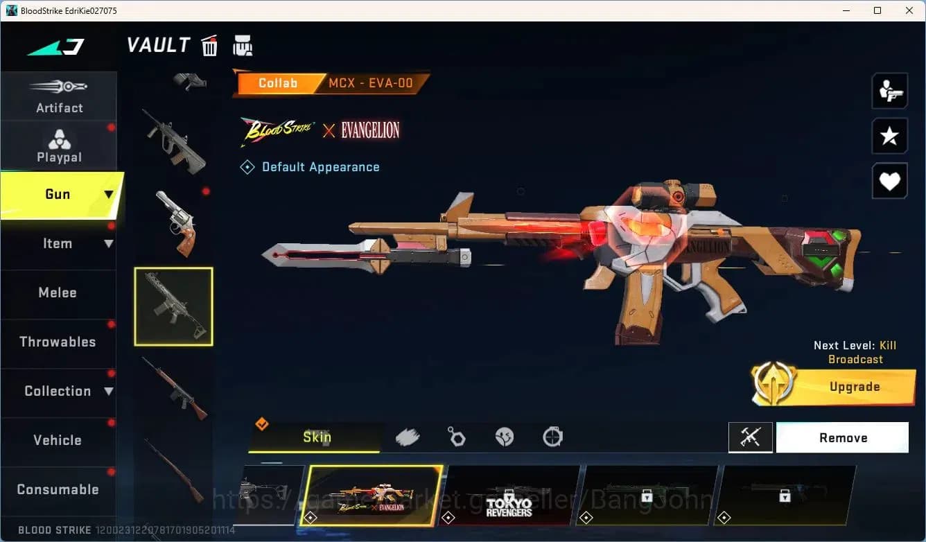 Blood Strike Accounts ASIA | 2 Collab Guns: AK47(7DS),MCX(EVA), |BLEACH image 6