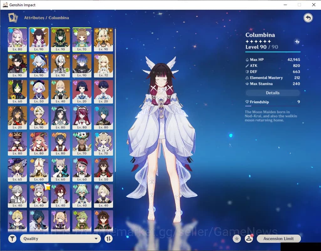 Genshin Impact Accounts ASIA|AR 57|7Limited+8(*5Wep)|(Nefer,Arlecch)Sign,C image 3