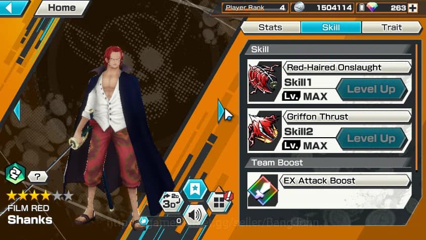 One Piece Bounty Rush Accounts GLOBAL|4 ex|PR 4|RD 263|T5E NUSJURO,DD SHANK,FR SH image 4