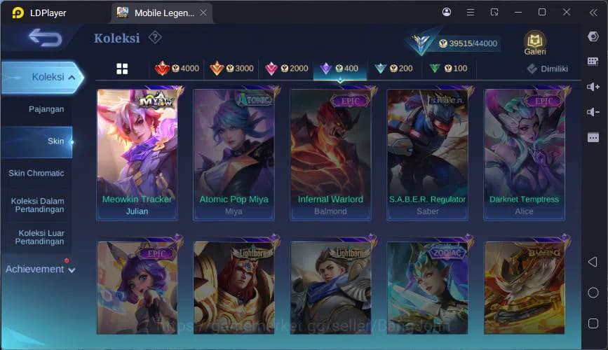 Mobile Legends: Bang Bang Accounts Global|Hero 115|Skin 190|Kof Karina,Lucky Eudora,L image 13