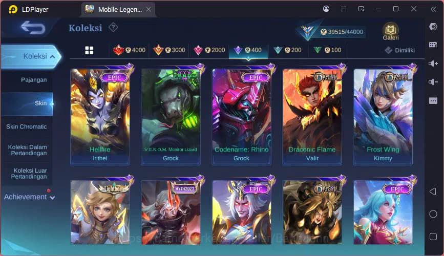 Mobile Legends: Bang Bang Accounts Global|Hero 115|Skin 190|Kof Karina,Lucky Eudora,L image 15