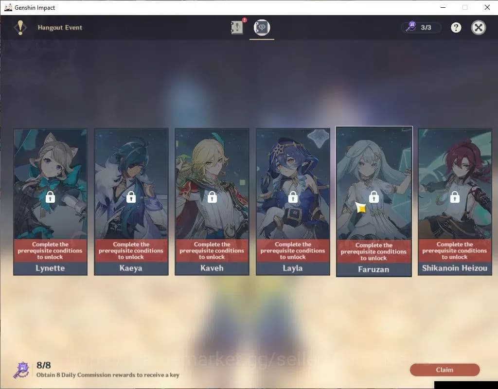 Genshin Impact Accounts ASIA|AR48|3Limited+31(*4Character)|Columbina,,Nefe image 13