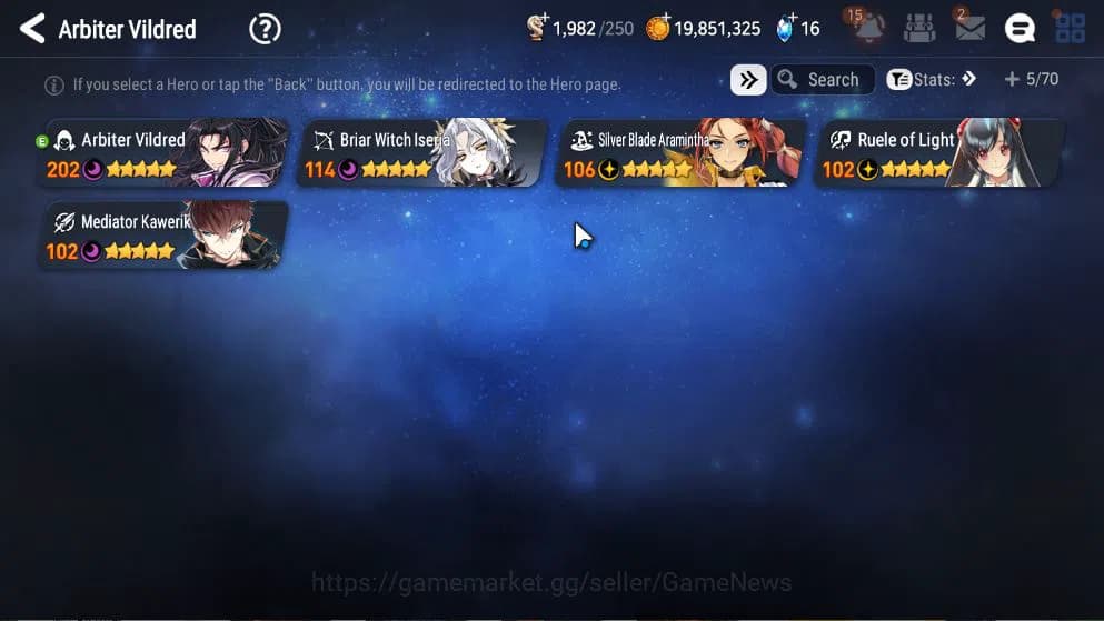 Epic Seven Accounts GLOBAL Unverif|NewEra|6 ML(RoLight,SECeline,MKawer image 2