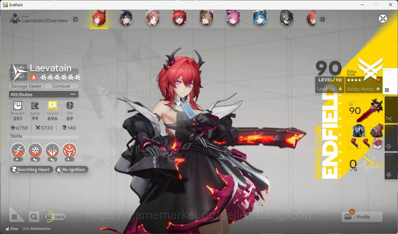 Arknights: Endfield Accounts ASIA | MID GAME | Laevatain +Sign | Gilberta + Sig image 6