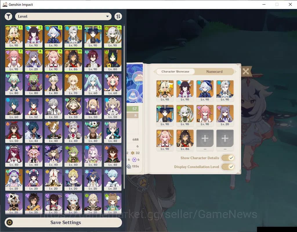 Genshin Impact Accounts ASIA|AR57|8Limited+8(*5WEP)|(Kinnea,Neuvillete,Yae image 1