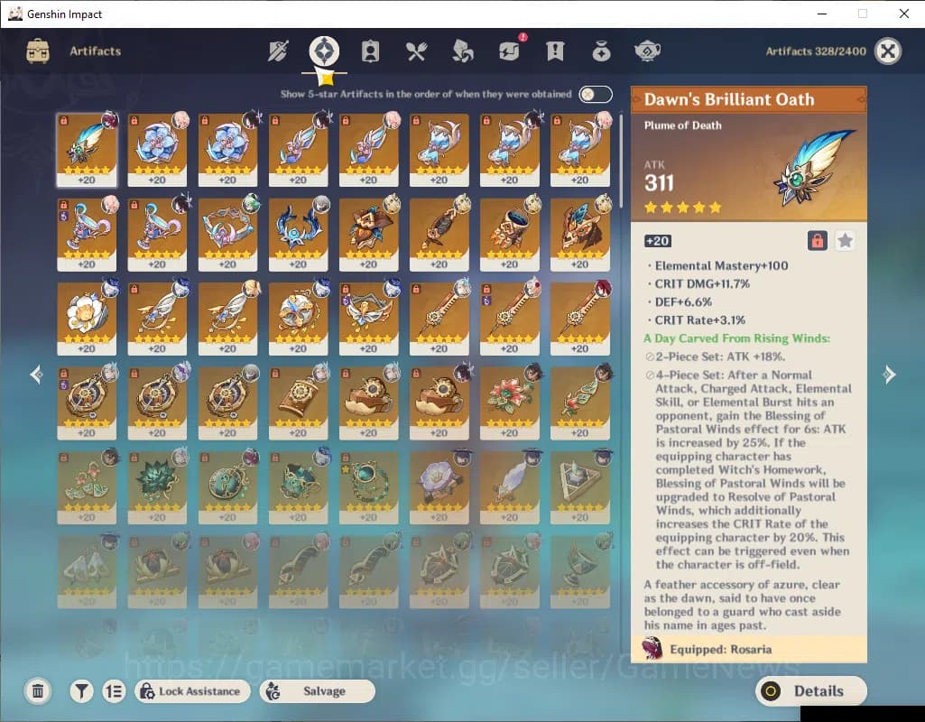 Genshin Impact Accounts ASIA|AR57|8Limited+8(*5WEP)|(Kinnea,Neuvillete,Yae image 12