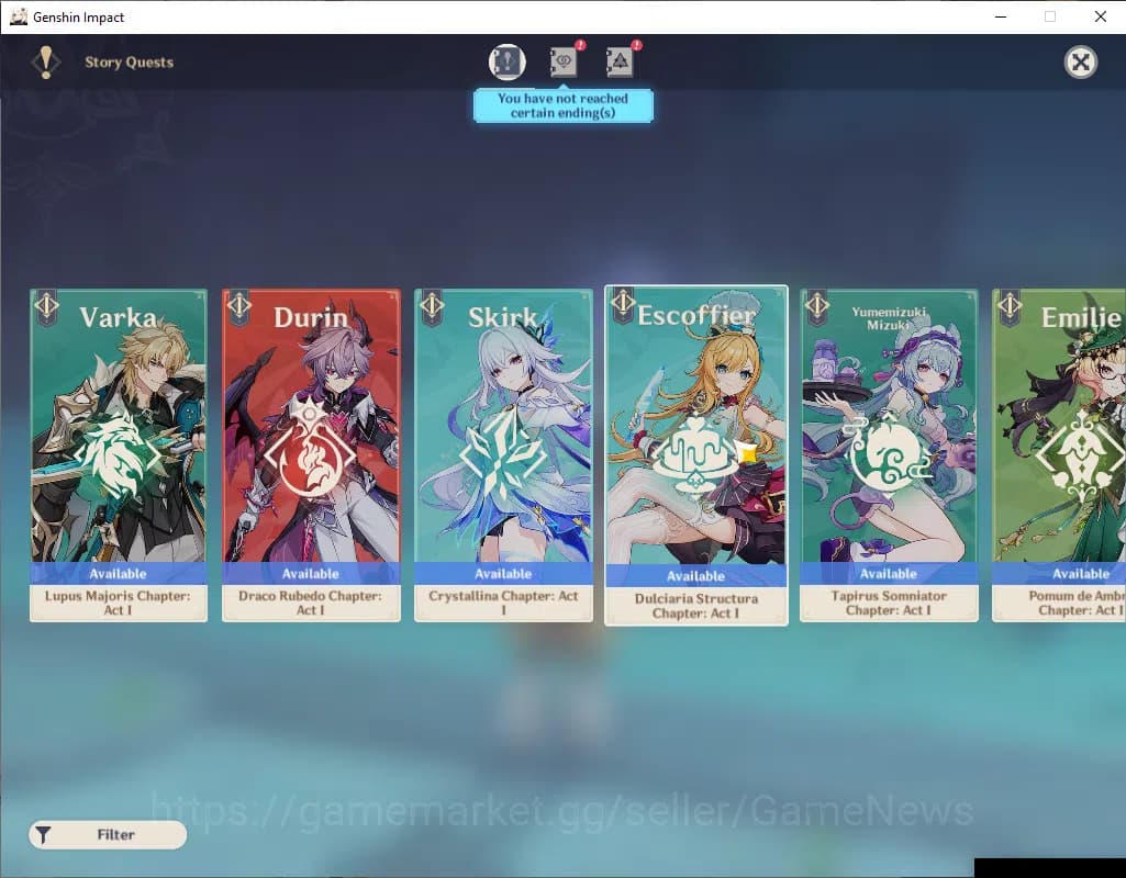 Genshin Impact Accounts ASIA|AR57|8Limited+8(*5WEP)|(Kinnea,Neuvillete,Yae image 6