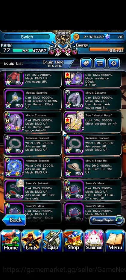 Grand Summoners Accounts Global|Rank 77|16 Ascend|InumutaTW,EmiyaTW,Summer image 10