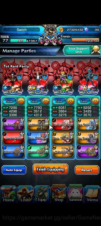 Grand Summoners Accounts Global|Rank 77|16 Ascend|InumutaTW,EmiyaTW,Summer image 3