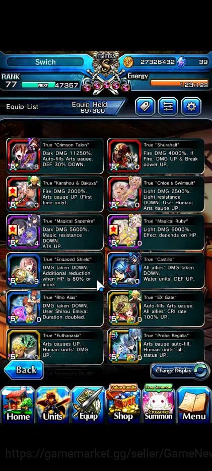 Grand Summoners Accounts Global|Rank 77|16 Ascend|InumutaTW,EmiyaTW,Summer image 5