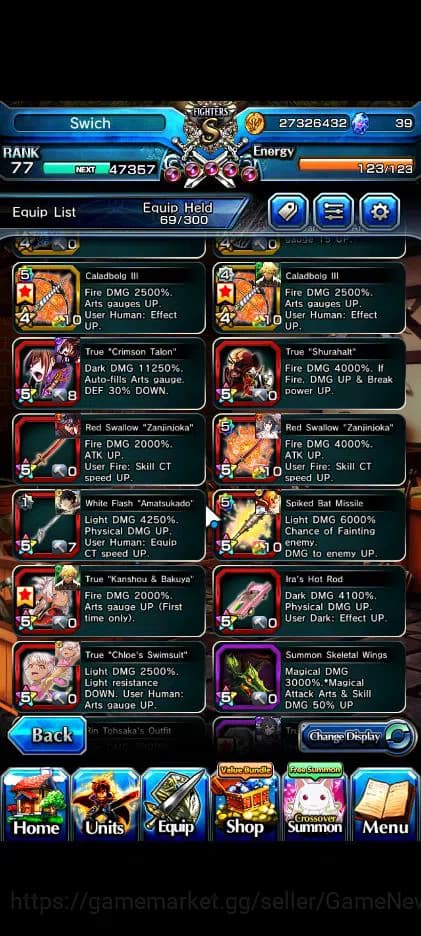 Grand Summoners Accounts Global|Rank 77|16 Ascend|InumutaTW,EmiyaTW,Summer image 9