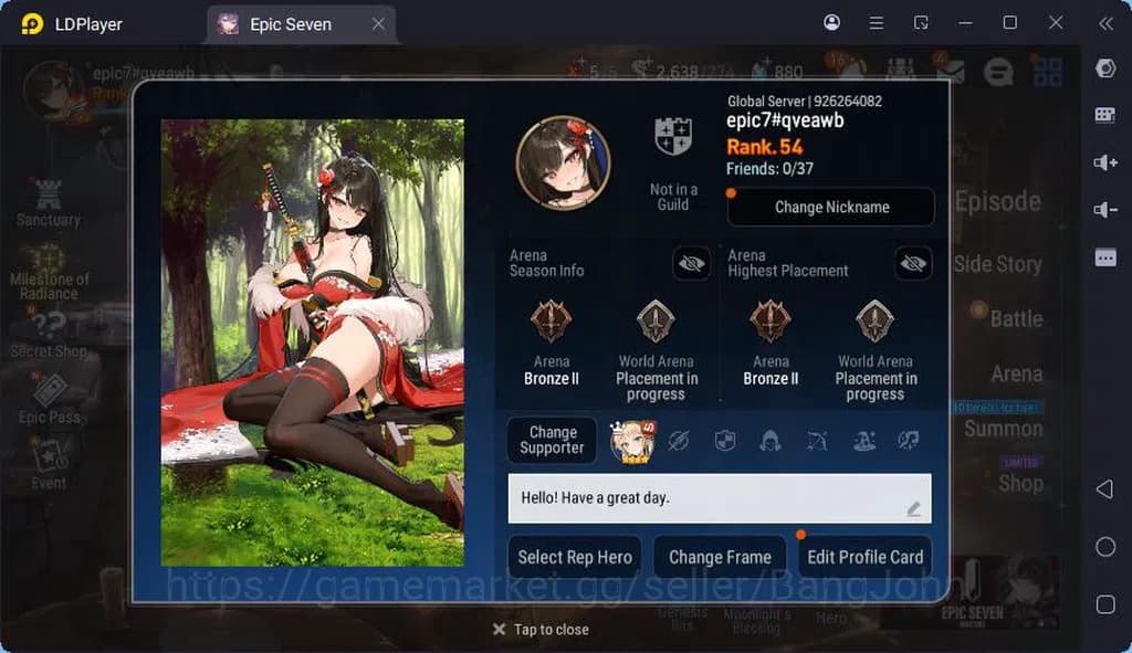 Epic Seven Accounts Global | Straze | Setsuka | Sigret | Muwi | Rinak image 1