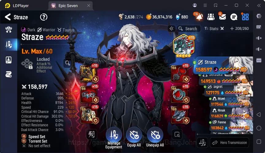 Epic Seven Accounts Global | Straze | Setsuka | Sigret | Muwi | Rinak image 17