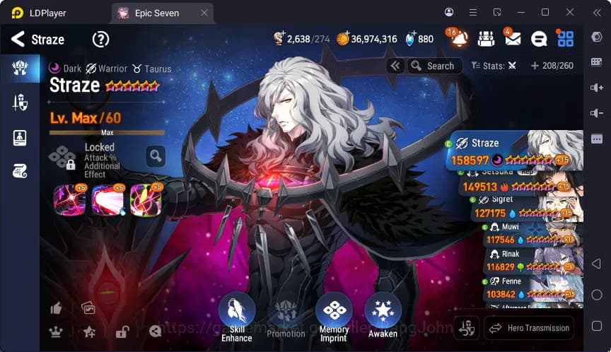 Epic Seven Accounts Global | Straze | Setsuka | Sigret | Muwi | Rinak image 18