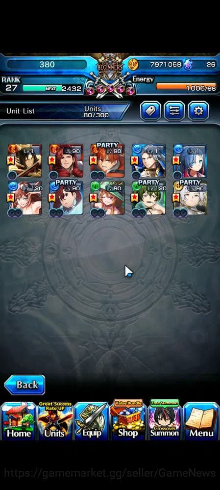 Grand Summoners Accounts Global|Rank 27|Starter|10 Ascend|Roy,Frieren+TW,Mo image 4