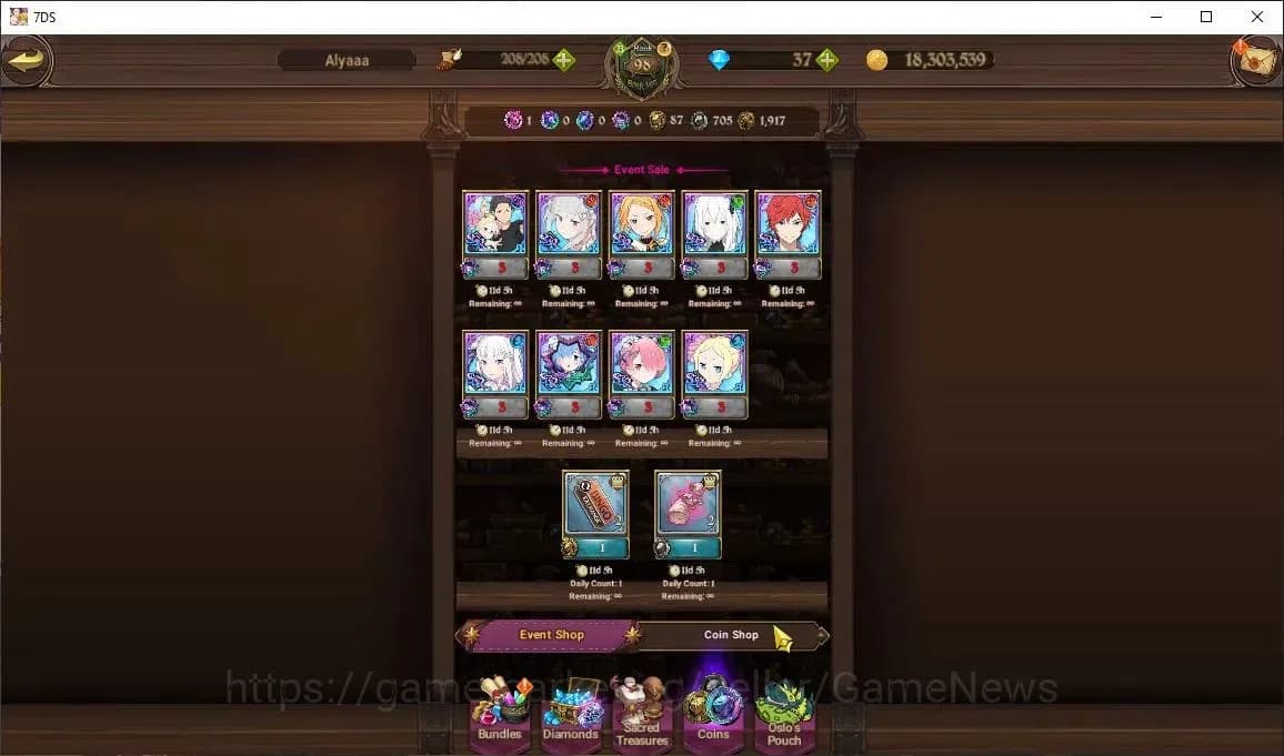 The Seven Deadly Sins: Grand Cross Accounts Asia|4 M CC|1 LR+8 UR+Many Collab|Zeldris2/6,Elime image 14