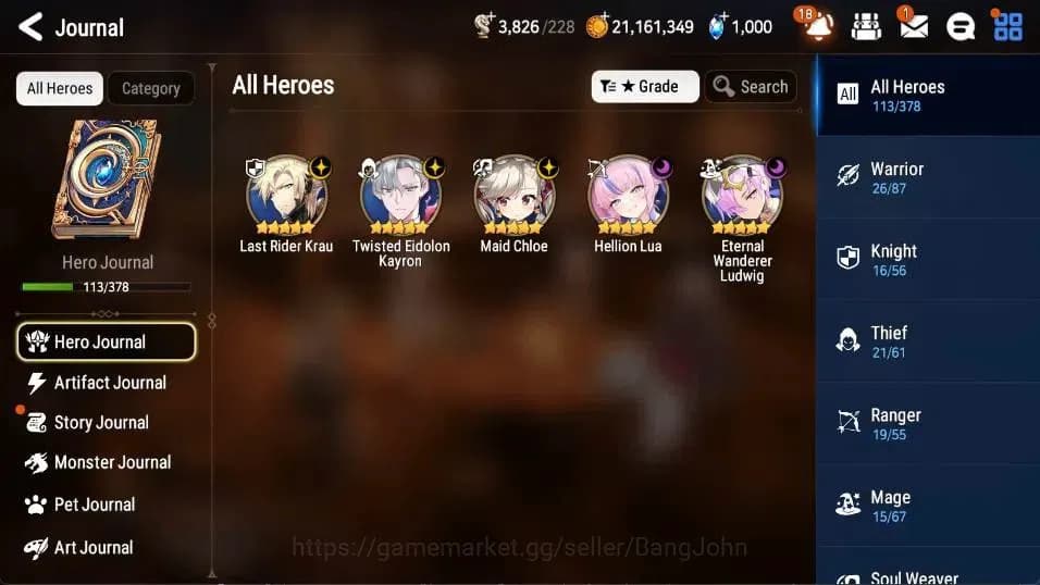 Epic Seven Accounts Global | 5 ML(LR Krau,TE Kayron,Chloe,Lua,EW Ludwi image 6