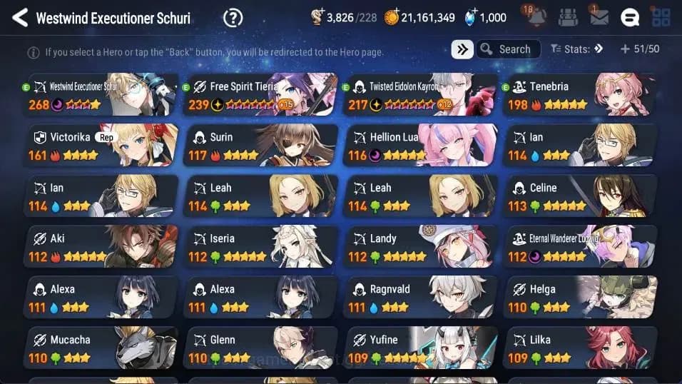 Epic Seven Accounts Global | 5 ML(LR Krau,TE Kayron,Chloe,Lua,EW Ludwi image 8