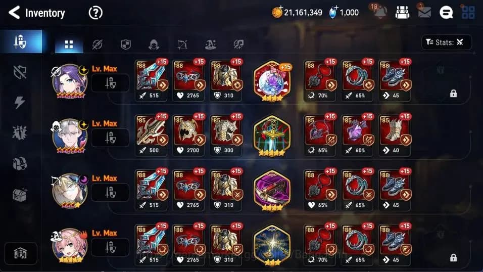 Epic Seven Accounts Global | 5 ML(LR Krau,TE Kayron,Chloe,Lua,EW Ludwi image 9