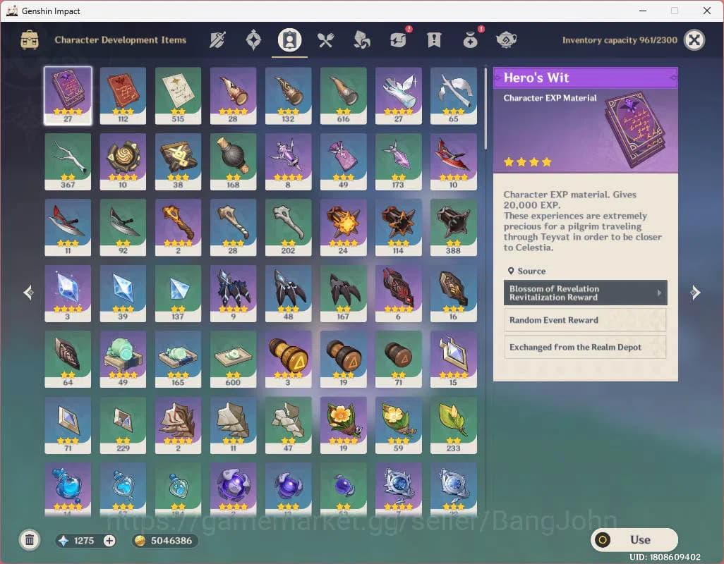 Genshin Impact Accounts ASIA|AR 57|Reuni ON|Primo 1.2K+Int wist 111|8 limi image 14