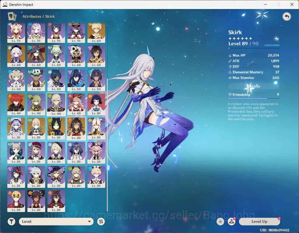 Genshin Impact Accounts ASIA|AR 57|Reuni ON|Primo 1.2K+Int wist 111|8 limi image 19