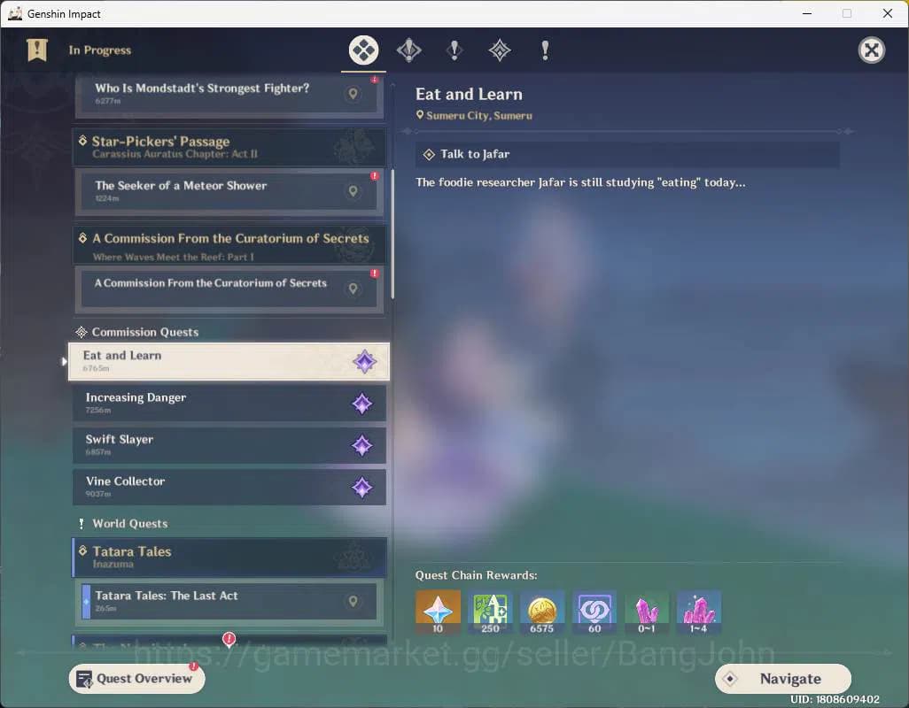 Genshin Impact Accounts ASIA|AR 57|Reuni ON|Primo 1.2K+Int wist 111|8 limi image 6