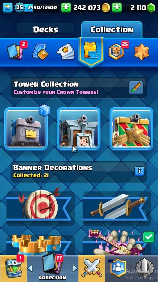 Clash Royale Accounts Lv 35|Trophy 7637|KTL 12|Limited Skin|Card 121|2 H image 13