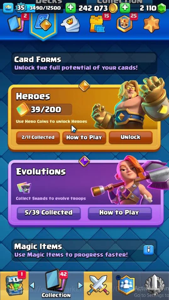 Clash Royale Accounts Lv 35|Trophy 7637|KTL 12|Limited Skin|Card 121|2 H image 20