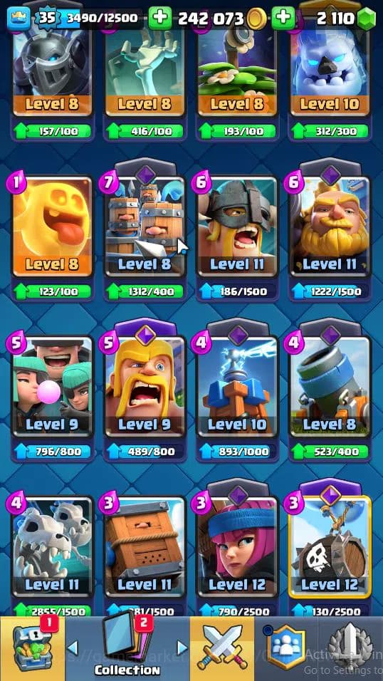 Clash Royale Accounts Lv 35|Trophy 7637|KTL 12|Limited Skin|Card 121|2 H image 4