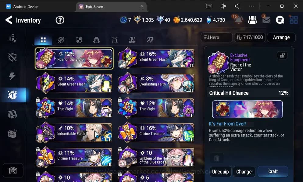 Epic Seven Accounts GBL Verif|13ML(BArunka,LOTScales,DB Senya,Etc)+PFB image 10