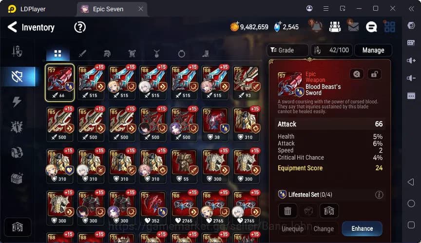 Epic Seven Accounts Global | LOTS | Hwayoung | Tenebria | Tieria | Hwa image 8