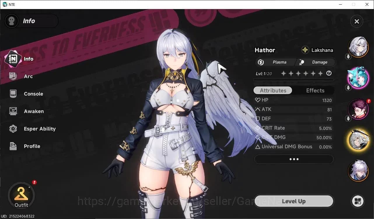 Neverness to Everness Accounts Global EU |HL 3| 3 SSR Hotori, Hathor, Baicang + S image 2