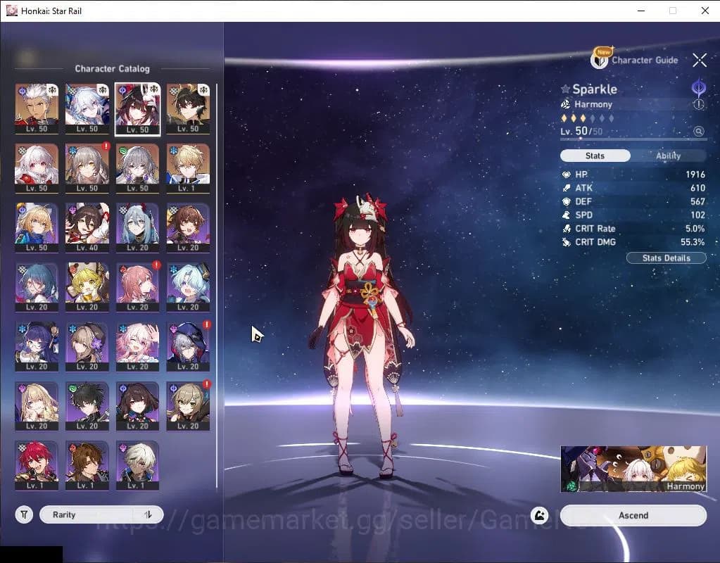 Honkai Star Rail Accounts Asia|TL 32|4 Limited| Yao Guang+Sign, Sparke, Dant image 4