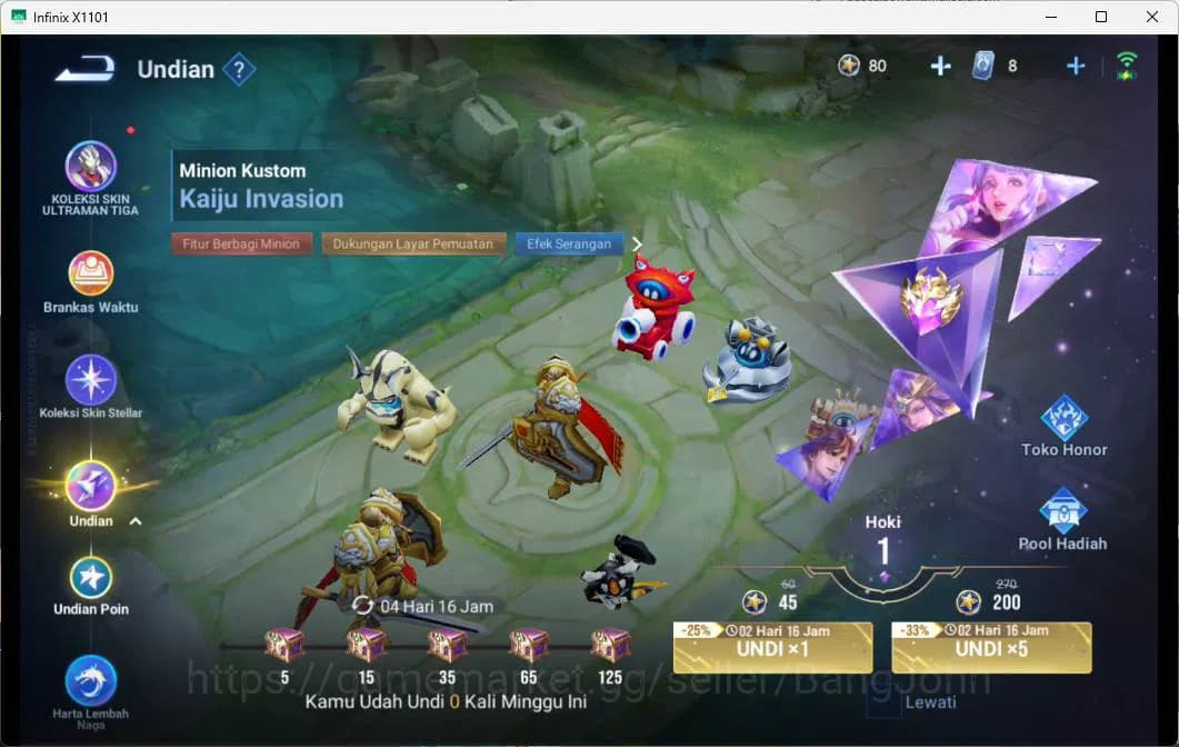 Honor of Kings Accounts GLOBAL | HERO 26, Skin 15 kic luna sword ice break image 3