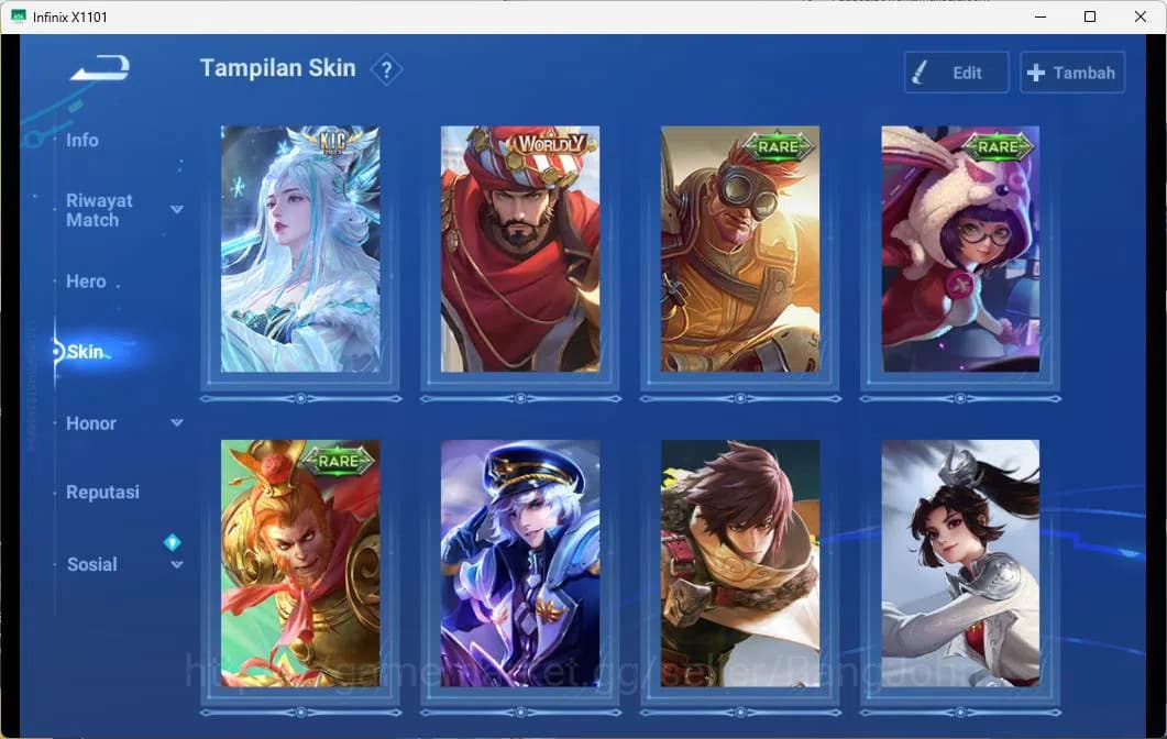 Honor of Kings Accounts GLOBAL | HERO 26, Skin 15 kic luna sword ice break image 5
