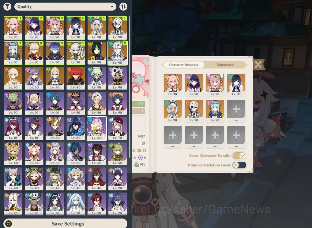 Genshin Impact Accounts ASIA|AR 59|11 Limited+11(*5Weapon)|(Flint,RaidenC2 image 1