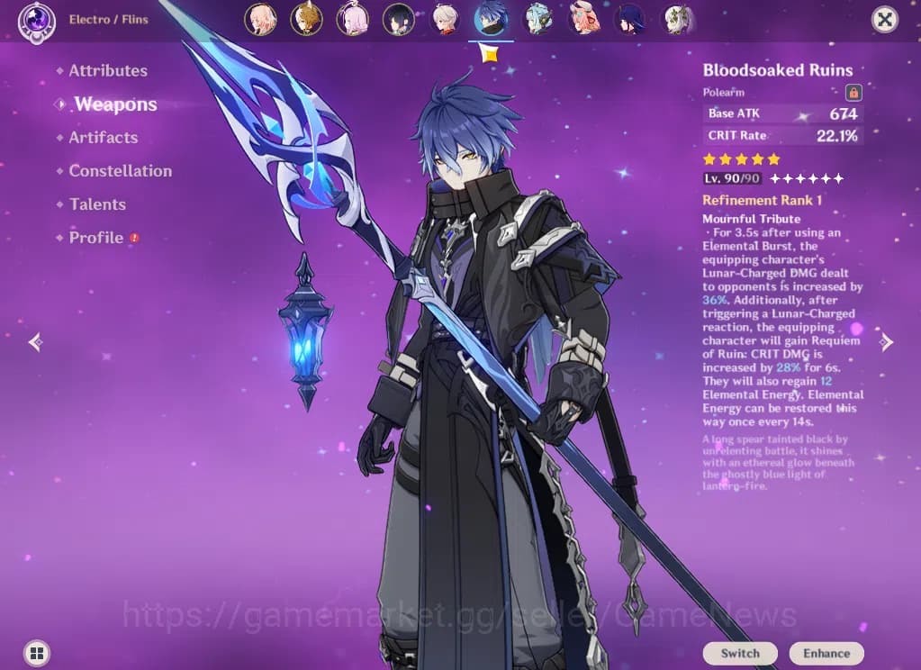 Genshin Impact Accounts ASIA|AR 59|11 Limited+11(*5Weapon)|(Flint,RaidenC2 image 5