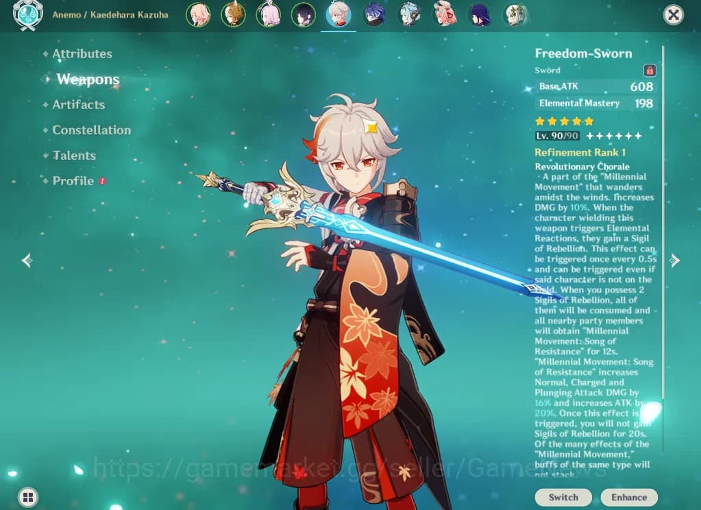 Genshin Impact Accounts ASIA|AR 59|11 Limited+11(*5Weapon)|(Flint,RaidenC2 image 7
