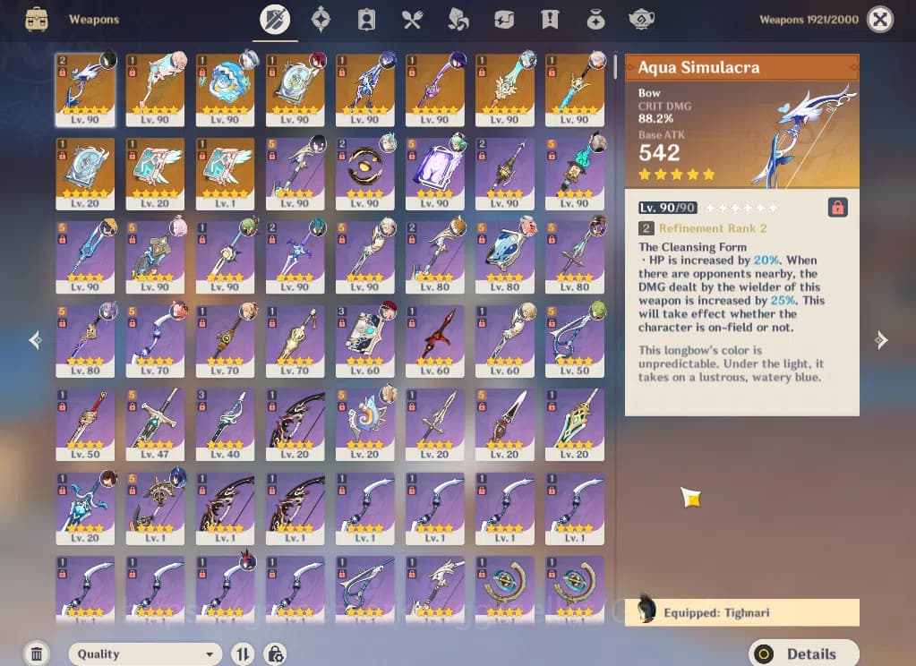 Genshin Impact Accounts ASIA|AR 59|11 Limited+11(*5Weapon)|(Flint,RaidenC2 image 9