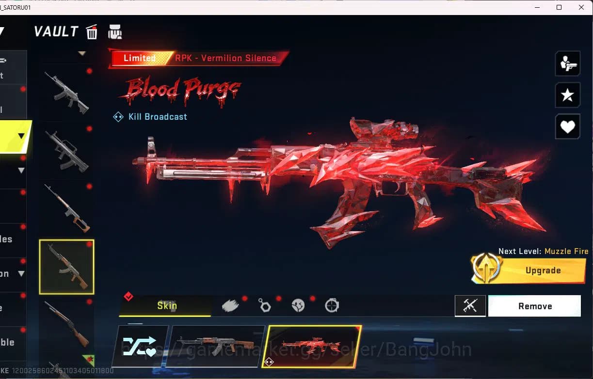 Blood Strike Accounts ASIA|EVOLVED=FAL|COLLAB=KAR98K,QBZ95|LIMITED=MP7,R image 11