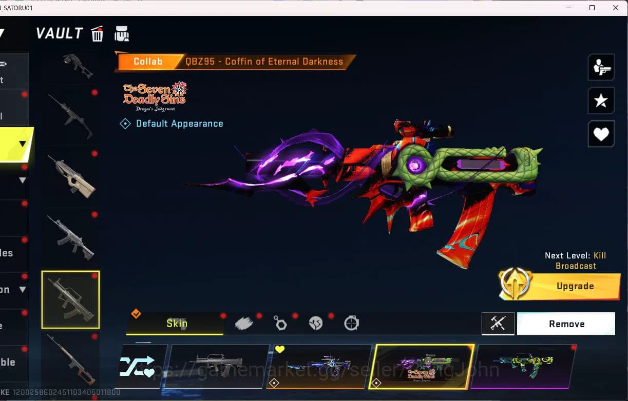 Blood Strike Accounts ASIA|EVOLVED=FAL|COLLAB=KAR98K,QBZ95|LIMITED=MP7,R image 12