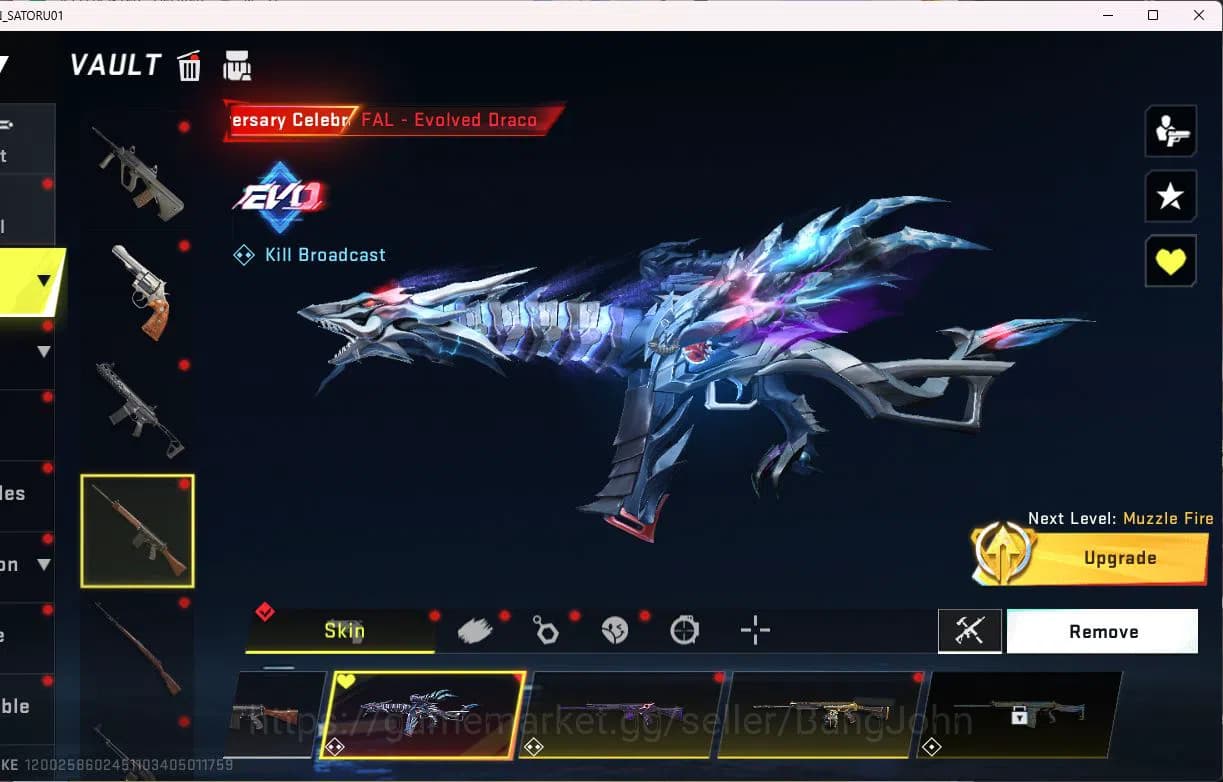 Blood Strike Accounts ASIA|EVOLVED=FAL|COLLAB=KAR98K,QBZ95|LIMITED=MP7,R image 14