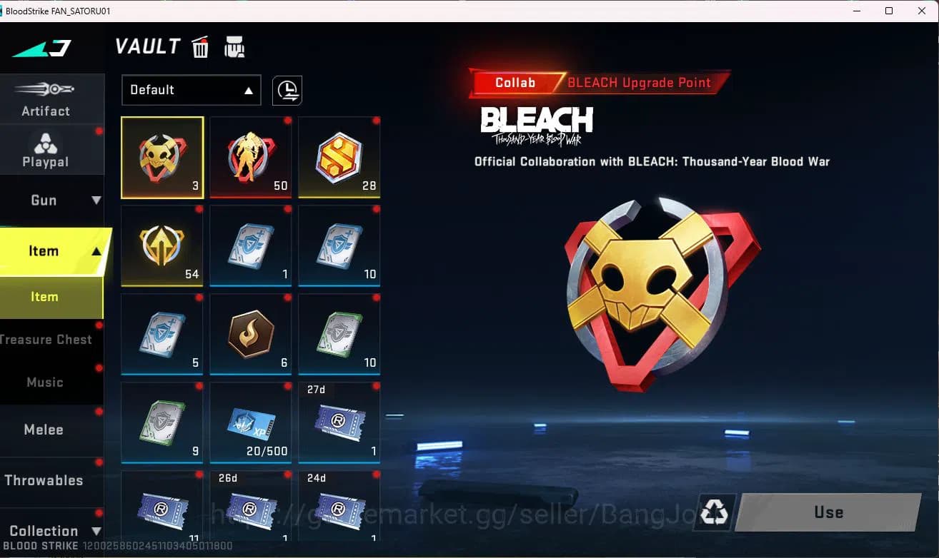 Blood Strike Accounts ASIA|EVOLVED=FAL|COLLAB=KAR98K,QBZ95|LIMITED=MP7,R image 7