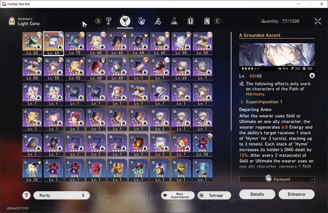 Honkai Star Rail Accounts ASIA | TL 53, Aglaea, Yao Guang , Dan Heng IL, Rua image 9