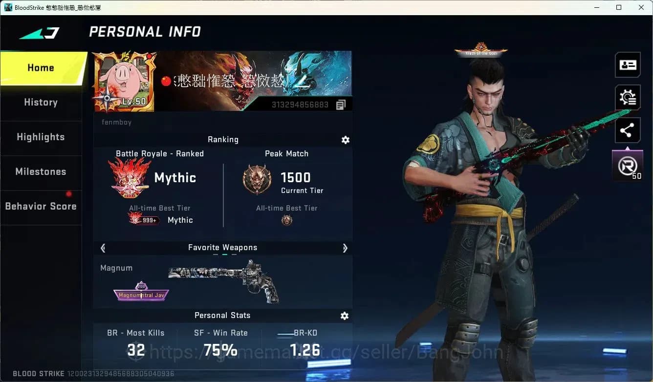 Blood Strike Accounts ASIA | 1 Evo Weapons | 3 Collab Skins | 2 Eternal image 1