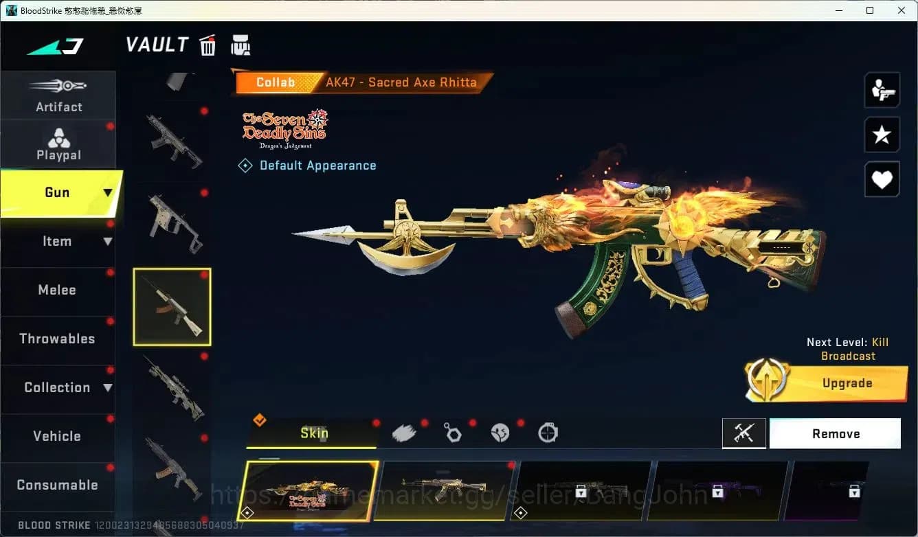 Blood Strike Accounts ASIA | 1 Evo Weapons | 3 Collab Skins | 2 Eternal image 3