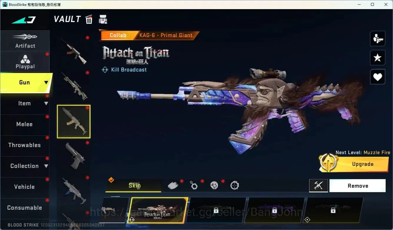 Blood Strike Accounts ASIA | 1 Evo Weapons | 3 Collab Skins | 2 Eternal image 4