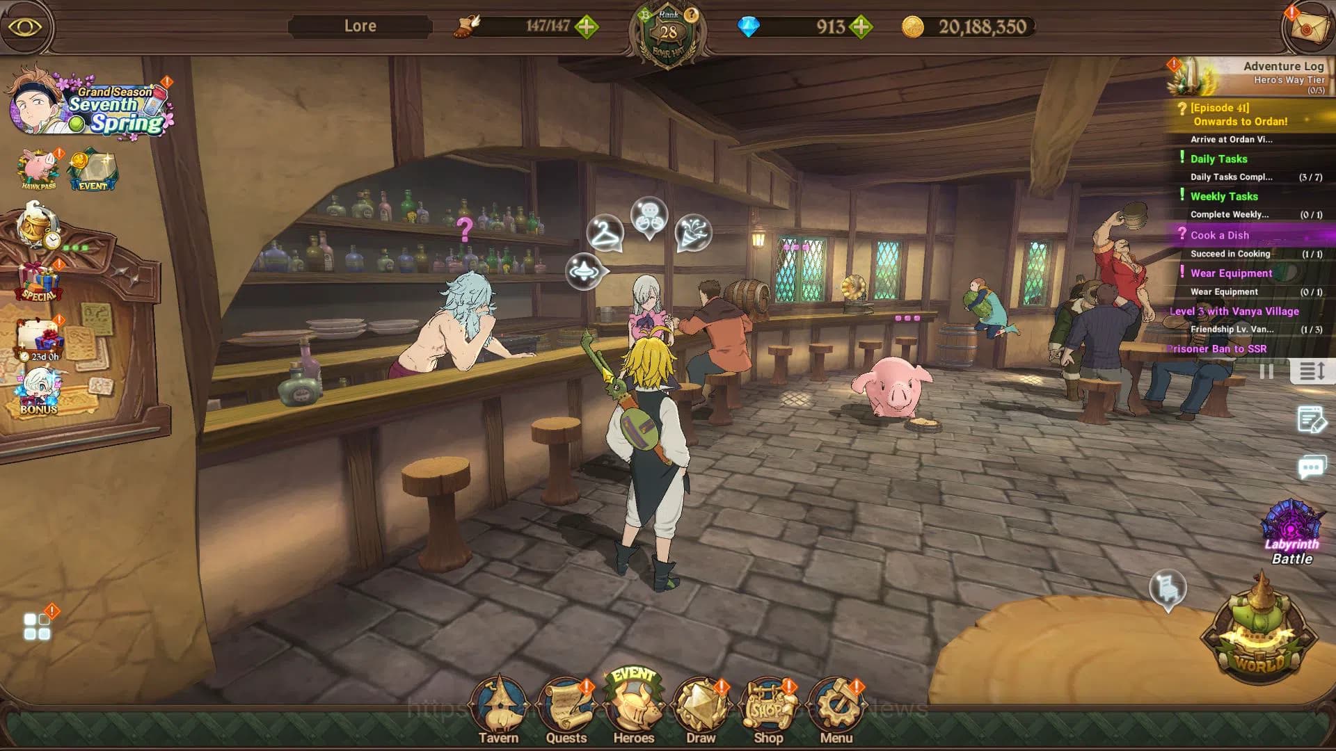 The Seven Deadly Sins: Grand Cross Accounts Asia|793K CC|Starter Ch4|913 DM|2 UR| Merlin&Escan image 1