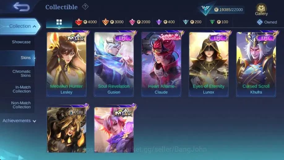 Mobile Legends: Bang Bang Accounts Global|Hero 81|Skin 106|Seasoned|SpongeBob|Valenti image 9