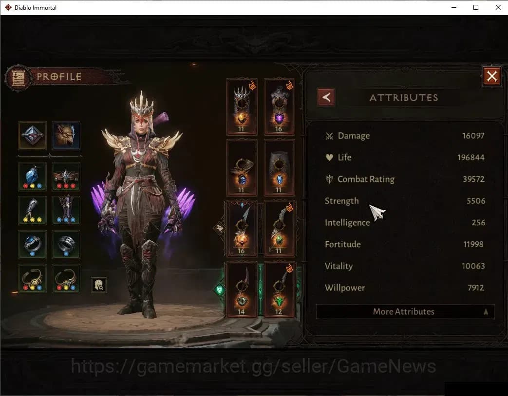 Diablo Immortal Accounts SEA=Verathiel|CS ON|Lv60(640)|Tempest|CR 39k|Reso image 3